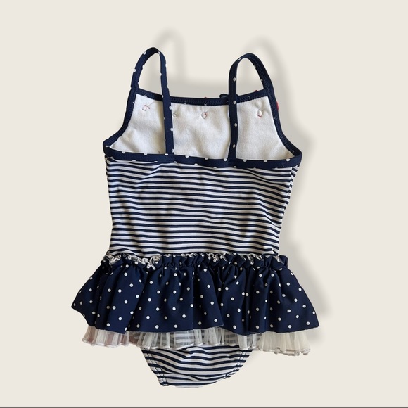 Little Me Baby Girl One-Piece Skirted Swimsuit - Picture 2 of 6
